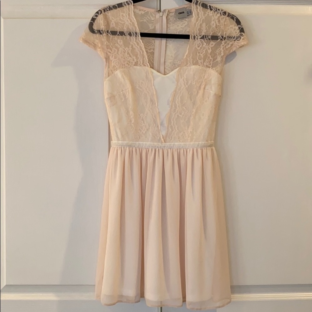 ASOS Blush Pink Lace Dress